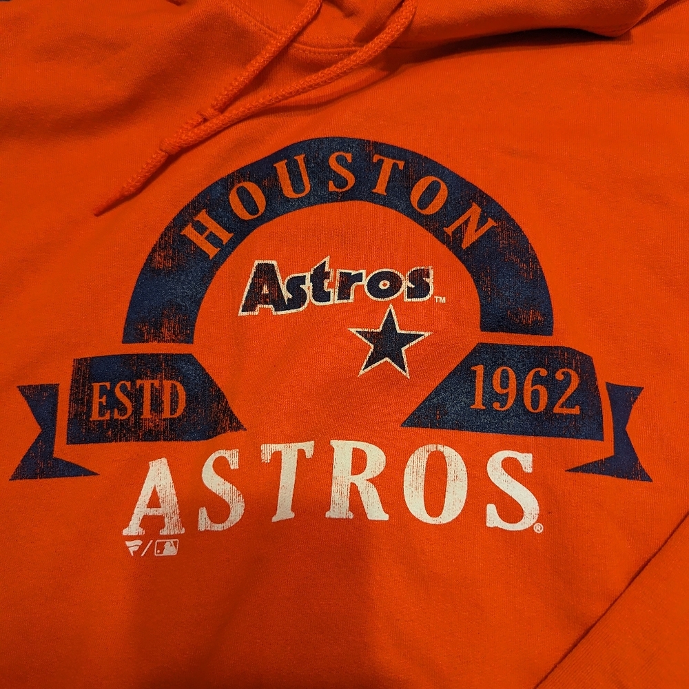 Houston Astros Majestic Utility Pullover Hoodie in Orange, Men's Large